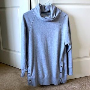 Soft Grey Sweater with Button Detail